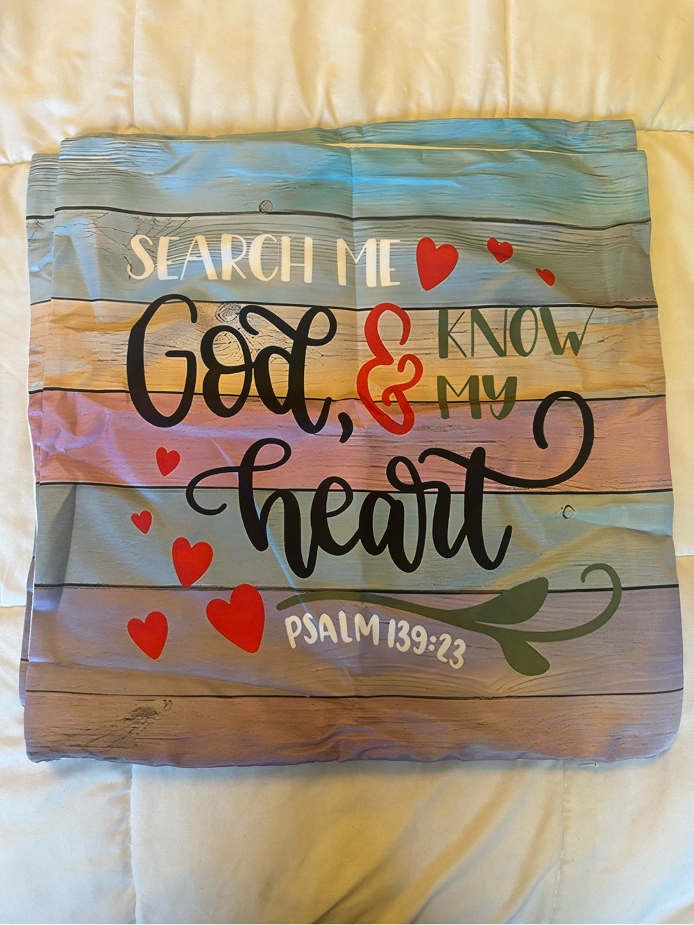 Biblical quote pillowcase covers